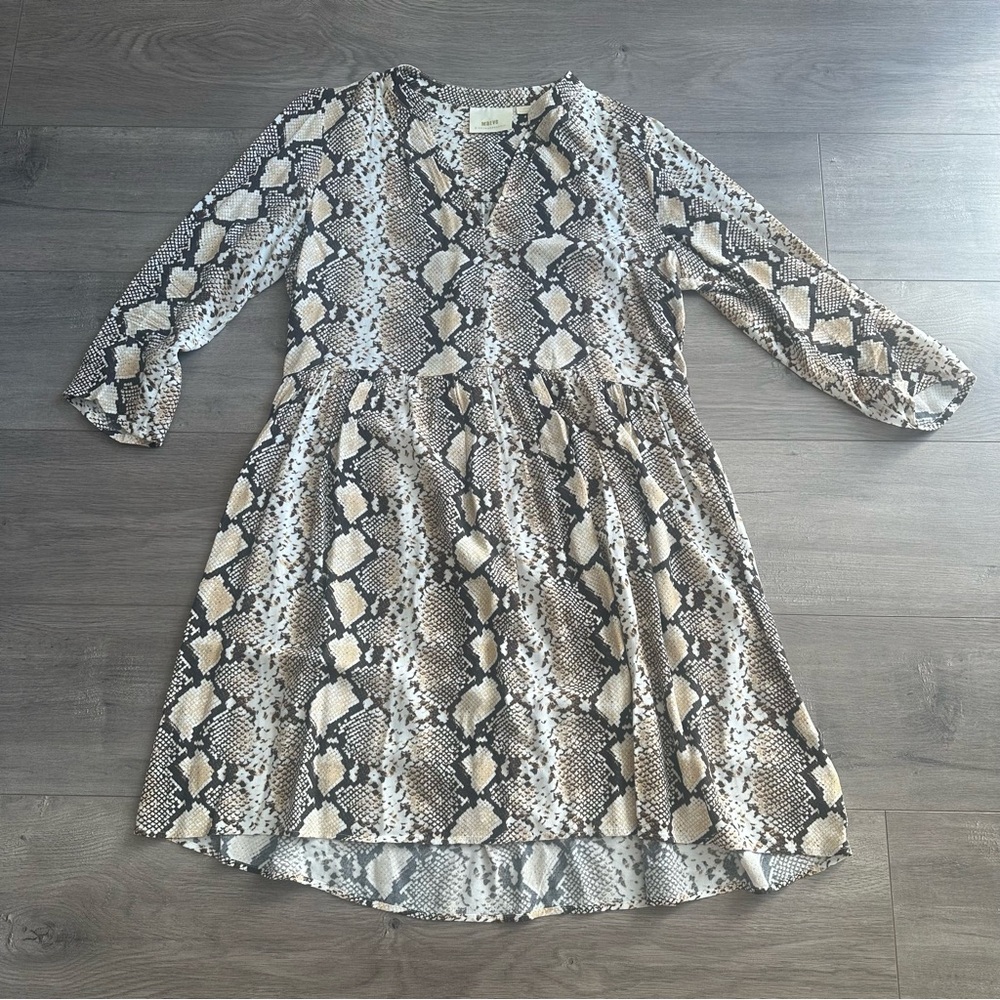 EUC Maeve Juno snake print mini dress - size medium